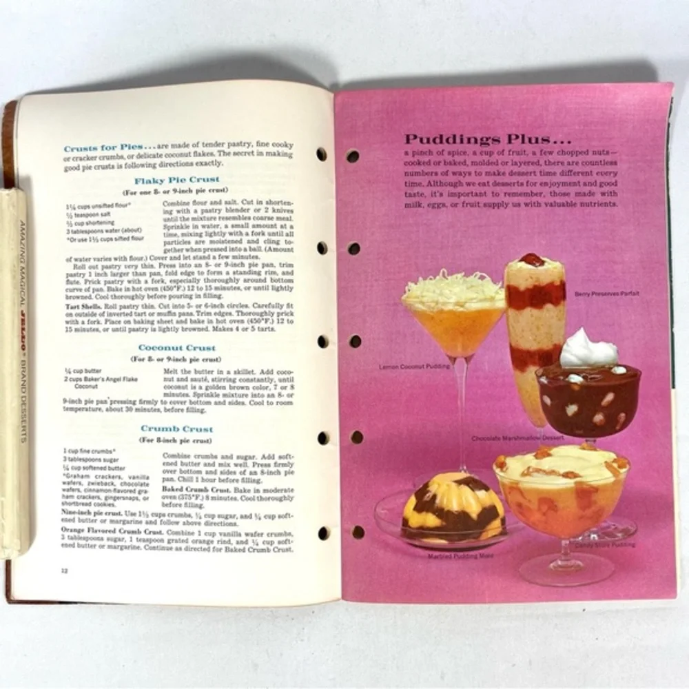 Vintage JELL-O Dessert Cookbook Lot Retro Recipes 1963 1977 Books